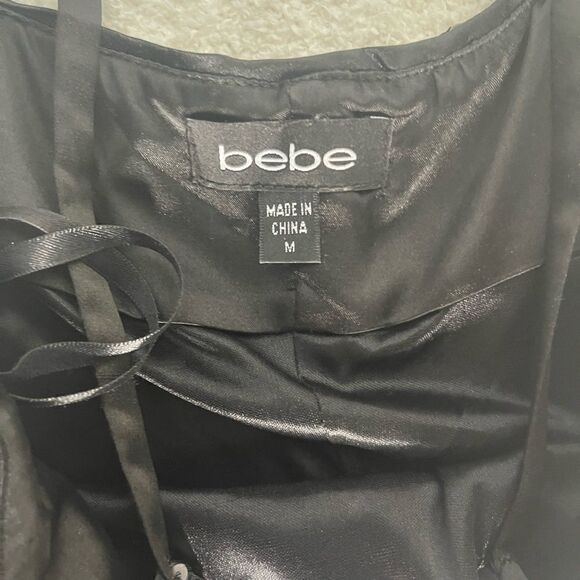 Bebe Wilderness V- Neck Sequined Mini Dress Size Medium - Picture 2 of 9